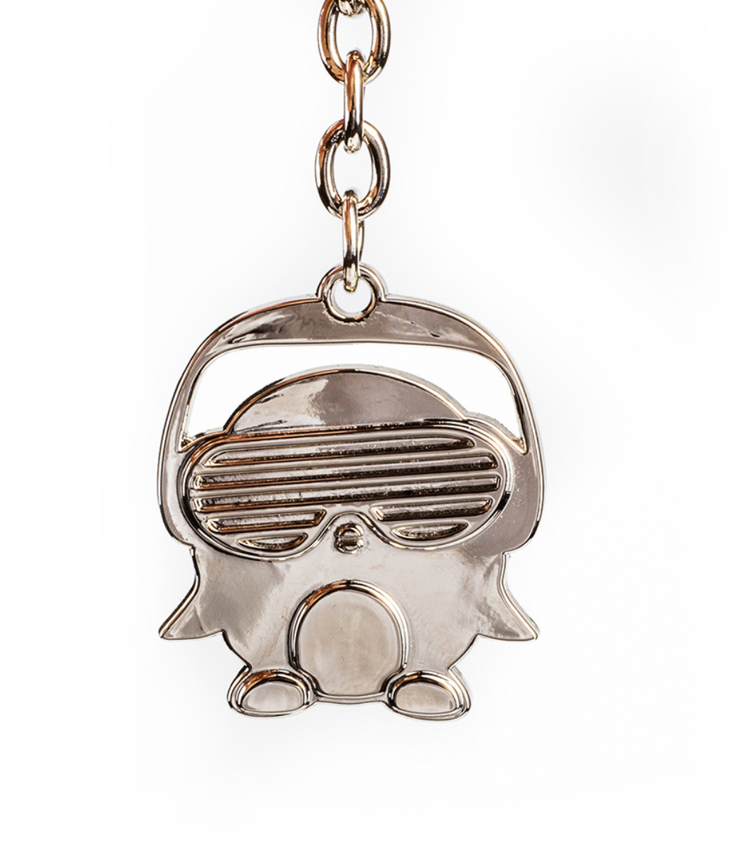GaG Schlüsselanhänger Pinguin silber