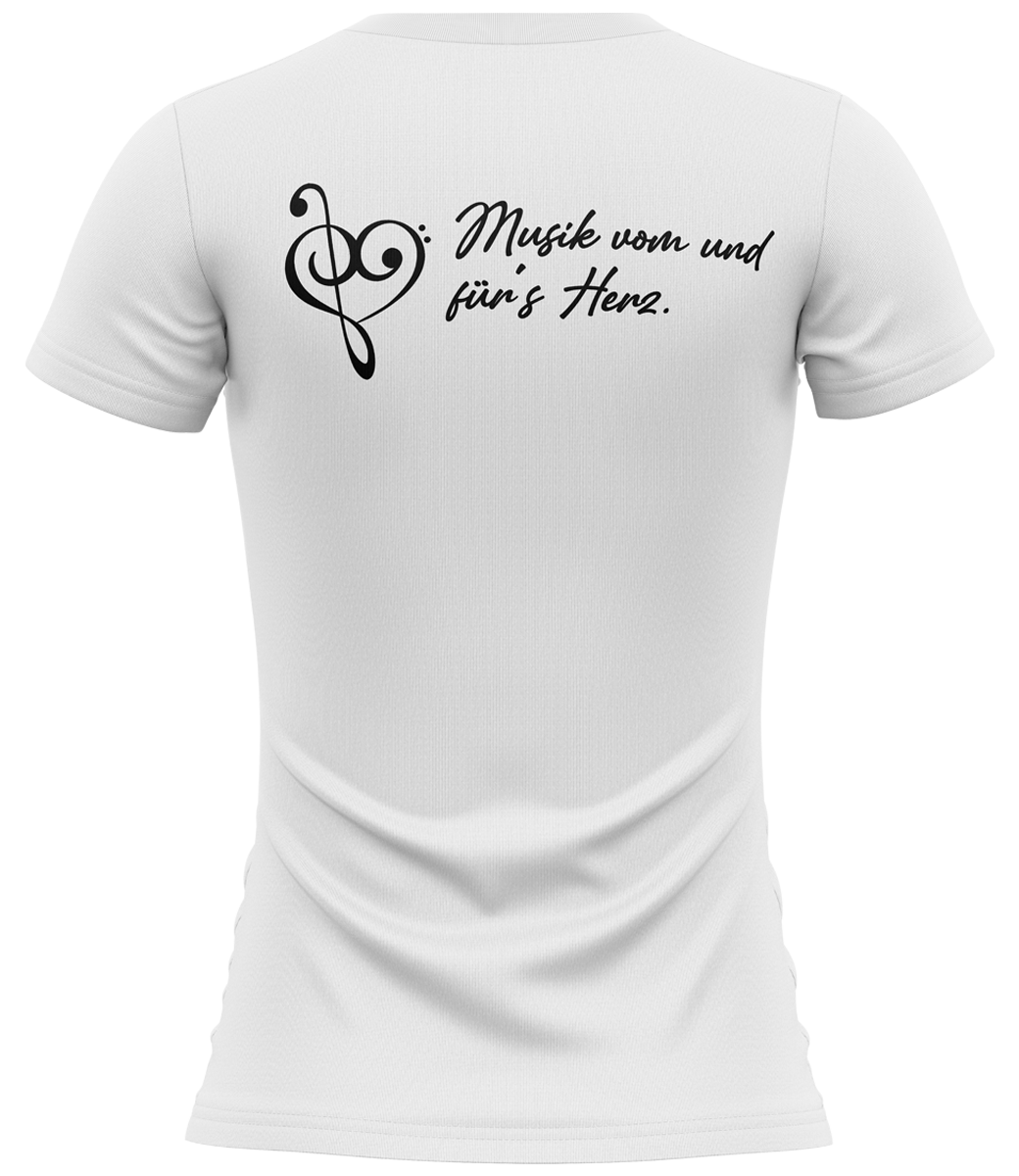 GaG T-Shirt Girly Musik vom & für's Herz weiß