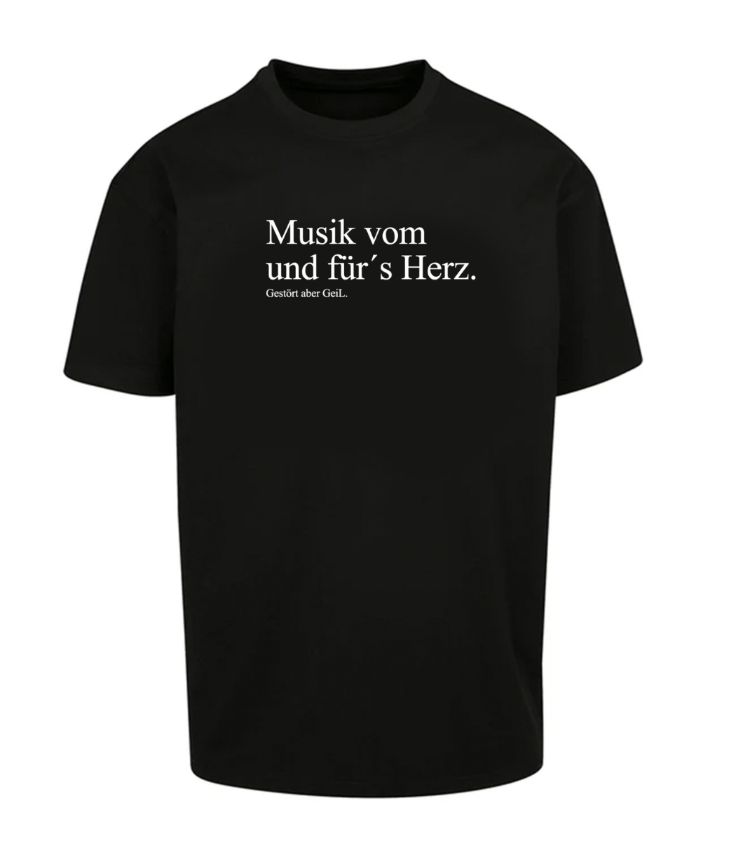 GaG T-Shirt Musik vom & für's Herz schwarz